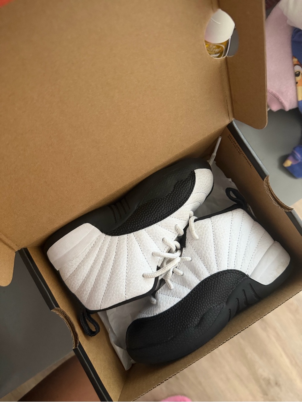 Jordan Kids White and Black High-Top Sneakers